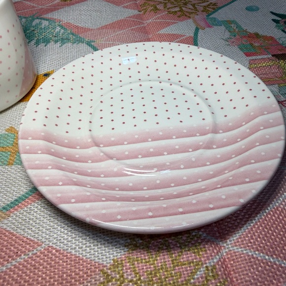 VTG 70’s Churchill England  "Pink Shades" ironstone flat cup and saucer set - Picture 3 of 5